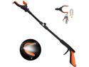 Kekoy Foldable Grabber Reacher Tool with Headlight, 32 inch Lawn Trash Picker Upper Grabber, 90° Rotating Anti-Slip Jaw, Heavy-Duty Stick, Portable Claw Grabber for Elderly
