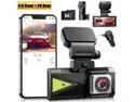 TOGUARD 4K Dual Dash Cam 5Ghz WiFi GPS, 4K Front Camera and 2K Rear Dash Camera for Cars, 3.16" IPS Touch Screen, Dual Sony Night Vision,170° Wide Angle, Type C Port, Free APP & 64GB Memory Card
