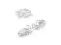 CableCreation RJ45 Connectors, 100-Pack Cat6 Connector, Cat6/Cat5 8P8C Modular Plug Ends with Relief Boots for Solid Wire and Standard Cable, Transparent