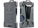 Wallet For Men - Slim Aluminum Metal Money Clip with 1 Clear window ID Badge Holder, RFID Blocking, Holds up 15 Cards with Cash Clip. Ultra-Thin Minimalist Wallet