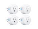TECKIN SP10-4 Smart Plug Works with Google Assitant Smartthings, Mini Smart Outlet with Voice Control, 4 Packs