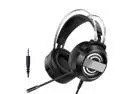 SAMA Q9 Wired Headset Stereo Gaming Headset with Microphone PU leather earbuds material Headphones for PC/PS4/XBOX One/NS Black