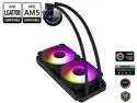 YUHUI SLDS 240mm Cpu Water Cooler RGB Simple Lightening and Clean Design 240 liquid Cooling Cooler for AMD/Intel Black