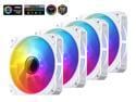 SAMA YH120-4 High Performance Addressable RGB Computer Cooling PC Case Fan 120mm White ARGB, High Airflow Low Noise