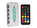 SAMA 20-Port Case Fan Hub with Remote, SATA Power 10-Port 4-Pin PWM Fan Speed and 10-Port 3-Pin ARGB Lighting Controller