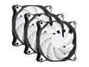 SAMA SF200 3 in 1 Case Fans with Fan Hub 4Pin PWM 120mm PC Fan 12v High Airflow Premium Quiet Mode Computer Cooling Case Black White