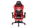 Ergonomic Gaming Chair High Back Swivel Racing Office Chair PU Leather Sturdy Metal Frame with Adjustable Armrests and Footrest Red