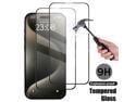 SZYG for iPhone 15 Pro Max Tempered Glass Screen Protector [2-Pack] HD Clear, 9H Hardness, No Bubbles, Case Friendly.