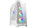 COUGAR DuoFace Pro RGB White ATX Mid Tower Gaming Case, 390mm GPU supported, built-in Front 120mm ARGB Fan x3 & Rear 120mm ARGB Fan x1, with Mesh & Tempered Glass Front Panels