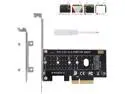 NVMe PCIe Adapter, M Key M.2 NVME SSD to PCI-e 3.0 x4 Host Controller Expansion Card with Low Profile Bracket, PCIe NVME Adapter for PC Desktop Support 2230 2242 2260 2280