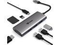 GONEO 7 in 1 USB C Hub,USB C Adapter with 4K@30Hz,USB-C to HDMI SD/TF Card Reader, and 3 Ports USB 3.0,100W PD,USB C dongle for MacBoook Pro,MacBook Air,Microsoft Surface Pro,Samsung Chromebook Pro