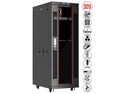 Sysracks 32U Floor Standing Server Rack Cabinet, 39-Inch Deep, for 19-Inch EIA-310 Equipment, Glass Door, Fans and PDU