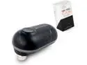 Kitchen Mama Mini Battery-Operated Can Opener: Open Your Cans with A Simple Push of Button - No Sharp Edge, Food-Safe and Mini-sized (Marble Black/Black)