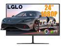LGLO 24" 1920 x 1080 144Hz Rapid 1ms Response Gaming Monitor with Built-in Speakers and Wide Viewing Angle 178°, Tilt Adjustment for Ergonomic Viewing with Virtually Borderless Design