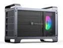 Yottamaster 4 Bay Hard Drive Enclosure,Aluminum Alloy 2.5"& 3.5" SATA HDD/SSD External HDD SSD Storage Enclosure with 80mm RGB Silent Fan,Supports 4X18TB Capacity for PC DIY Experts&Gamers