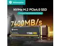 Yottamaster 2TB SSD M.2 PCIe 4.0  Built for Gaming, Up to 7000MB/s, M.2 2280 NVMe Internal Solid State Drive with 3D QLC NAND Flash, Storage Upgrade for PS5, PC, Laptop