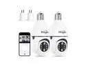 Hiseeu Light Bulb Security Camera Wireless WiFi 2.4GHz,10X Zoom PTZ Light Socket Security Camera for Home, 2-Way-Audio, Auto Tracking & Alarm, 3MP Color Night Vision, SD & Cloud Storage (Dual Lens)