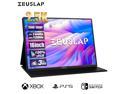 ZEUSLAP P16K 16 Inch Portable Monitor, 2.5K 144Hz 100%sRGB IPS Screen Computer Gaming Monitor with HDMI-compatible + Type-C + 3.5 mm Audio Ports for Laptop, Switch, Xbox, PS4/5, Smartphone etc.