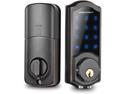 Smart Deadbolt, SMONET Keyless Entry Door Lock with Digital Keypad, Electronic Smart Locks for Front Door Bluetooth Touchscreen Lock Security, Remote Lock with Alexa and Gateway for Residential Home