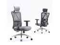 SIHOO High-Back Mesh Office Chair, Ergonomic Chair for Desk, Breathable Mesh Design Adjustable Headrests Chair Backrest and Armrest, for Home Office, Gray