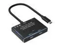 AUBEAMTO USB-C USB3.1 Type-C 8K Switch Bi-Direction 8K@30Hz 4K@120Hz Power Delivery 100w 10Gbps Data Transfer Multi-Function Splitter Converter (8K)