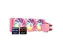 Vetroo V360 Liquid CPU Cooler, 3X 120mm Addressable RGB FDB & PWM Fans, 360mm Radiator AIO Water Cooler w/Controller Hub for Intel LGA 1700/1200/115X AMD AM5/AM4 - Pink