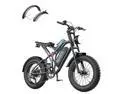 EKX T1 1000W Electric Bike, 20" Fat Tire, 48V 20AH Removable Lithium Battery, Max Speed 31MPH, Shimano 7-Speed, Front Fork Suspension,Sonw spoked wheel