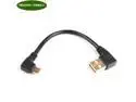 gold plated plug short 90 degree Left angle USB A male to Micro USB Male Right angle charger data power cable for android Phone