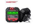 HABOTEST HT107 Pro GFCI Socket Tester US Plug Electric Leakage Finder With Voltage Display 48V-250V Outlet Tester Automatic Electric Circuit Polarity Voltage Detector Breaker Finder