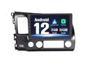 Car Radio Stereo for Honda Civic 2006-2011 Andriod 12 with Bluetooth GPS Navigation Wireless Apple CarPlay Andriod Auto