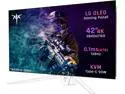 KTC 42 Inch 4K OLED Gaming Monitor, 3840x2160 UHD White Monitor, 138Hz, 0.1ms(GTG), DP1.4, HDMI2.1, USB3.0, 90W USB Type-C Reverse Charging, 2 * 8W Built-in Speakers, HDR, VESA, G42P5