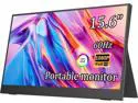 JSHIX 15.6" inch Portable Monitor IPS FHD 1080P HDR monitor Portable Laptop with HDMI USB C Gaming Monitor Eye Care Computer second Display dual speakers black for Laptop PC Phone PS4 Xbox