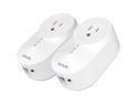 Tenda PH6 AV1000 Gigabit Passthrough Powerline Adapter Kit Integrated Power Sock