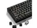 Womier Double Shot PBT Keyboard keycaps Set, Black Topographic, Shine Through Custom keycap, Side Printed keycaps dye sub, Cherry Profile keycap for TKL US Layout Mechanical Keyboard(134keys)