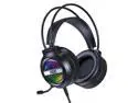 AOC GH120 Wired Headphones Game Headphones Black USB Jack RGB Phantom 7.1 Channel Glow for Monitor Home Office Work Business