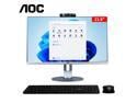 AOC All-in-One Business Desktop 23.8" FHD Display  AMD R5 5600G Processor up to 4.4GHz 16GB RAM 512 GB SSD Windows 11  Wi-Fi Keyboard&Mouse Dual Speakers Adjustable Angle Height PC Office Work/gaming