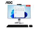 AOC All-in-One Business Desktop 23.8" FHD Display  AMD R5 5600G Processor up to 4.4GHz 16GB RAM 512 GB SSD Windows 11  Wi-Fi Keyboard&Mouse Dual Speakers Adjustable Angle Height PC Office Work/gaming
