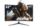 CRUA 32" 180Hz Curved Gaming Monitor,1800R Display,1ms(GTG) Response Time,Full HD 1080P for Computer,Laptop,ps4,Switch,Auto Support Freesync and Low Motion Blur,DP,HDMI Port-Black