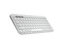 Logitech K380 Pebble Wireless Multi-Device Keyboard for Apple iOS, Apple TV android or Chrome, Bluetooth, Compact Space-Saving Design, PC/Mac/Laptop/Smartphone/Tablet - Off White