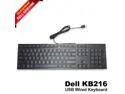 Dell KB216 USB Slim Quiet 104-Key QWERTY Keyboard Black N6R8G RKR0N G4D2W