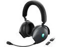 Alienware AW920H Tri-Mode Wireless Gaming Headset - Dolby Atmos Virtual Surround Sound, Active Noise Cancelling, AI-driven Noise-Cancelling microphone, USB-C Wireless Dongle - Dark Side of the Moon