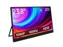 23.8 Inch Portable Monitor 100Hz | Large Travel Screen FHD 1080P IPS | USB-C HDMI HDR Plug&Play | External Display with Adjustable Stand for Laptop PC Gaming Dorm Home Office 23.8 Inch Portable Monitor 100Hz | Large Travel Screen FHD 1080P IPS | USB-C HDMI HDR Plug&Play | External Display with Adjustable Stand for Laptop PC Gaming Dorm Home Office