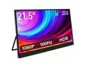 KurieTim 21.5" 100Hz Portable Monitor, 1080P FHD 100% sRGB HDR IPS USB-C HDMI Large External Monitor, Office Travel Home 2nd Screen w/Kickstand and Speakers for Laptop PC, VESA Mountable KurieTim 21.5" 100Hz Portable Monitor, 1080P FHD 100% sRGB HDR IPS USB-C HDMI Large External Monitor, Office Travel Home 2nd Screen w/Kickstand and Speakers for Laptop PC, VESA Mountable