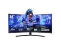 Sealan 34 inch Curved Ultrawide Computer Gaming Monitor 165Hz,UWQHD 3440x1440,1500R -PIP,1ms (MPRT),HDR, 300nits, sRGB99%,FreeSync,HDMI2.0(TMDS) x2,DP1.4 x2,Eye Care,VESA,Support Lifting Base
