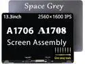 A1706 A1708 LCD Screen Replacement kit for MacBook Pro Retina A1706 A1708 Late 2016 Mid 2017 Full LCD LED Screen Assembly Display EMC 3071 EMC 3163 EMC 3164 MLH12 MNQF2 MPXV2LL/A (Space Grey)