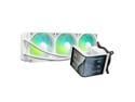 TRYX Panorama SE 360 ARGB White 360mm AIO Rotatable 6.5'' AMOLED Curved Screen 3D Anamorphic Effect Customizable AIO Cooler 360mm White Asetek Adela 280w TDP Intel LGA 1851/1700/1200/115X AMD AM5/AM4