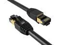 Cables Direct Online Cat8 Black 50FT Ethernet Patch Cable 40Gbps 2000MHz SFTP 26AWG Shielded Copper RJ45