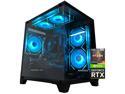 YAWYORE Gaming Desktop Computer PC,AMD Ryzen 5 5600,RTX3050 6GB,32GB RAM and 1TB M.2 NVMe PCle4.0,ARGB FAN,WiFi6+BT5.2,Game Design Office console,Sea View Room,Prebuilt Gaming PC Tower