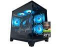 YAWYORE Gaming PC Desktop computer, Ryzen 7 5700X,RTX 4060 ,32GB DDR4 RAM and 1TB M.2 NVMe SSD ,WiFi6E+BT5.3, 240 Liquid Cooler , ARGB Fans ,Game Design Office,Sea View Room,Windows 11 Tower Prebuilt