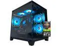 YAWYORE Gaming PC Desktop,AMD Ryzen 7 5700X,RTX5060 8G,MSI B550M,32GB DDR5 6000 RAM and 1TB M.2 NVMe PCle4.0,Liquid Cooler ARGB FAN,Wi-Fi+BT,Game Design Office console,Sea View Room,Prebuilt Gaming PC